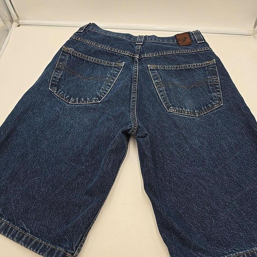 Vintage Y2K Anchor Blue BAGGY Skate Light Wash Denim Blue Jean Shorts Mens‎ 31 - Picture 10 of 15
